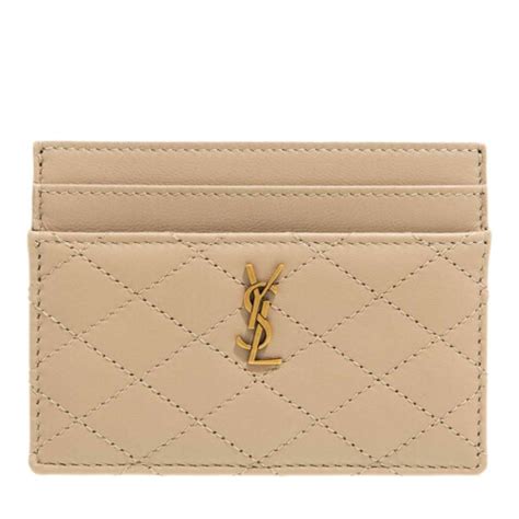 ysl card holder dark beige|ysl card holder selfridges.